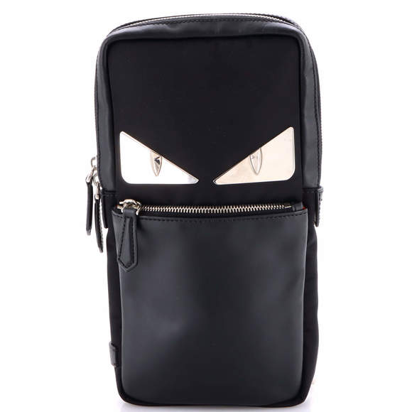 Fendi Medium Monster Sling Bag Nylon and Leather - Picture 1 of 5